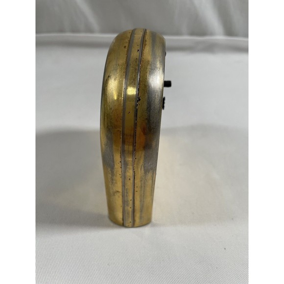 Vintage Bulova Quartz Gold Desk Clock Made in West Germany Tested Working - Picture 9 of 12